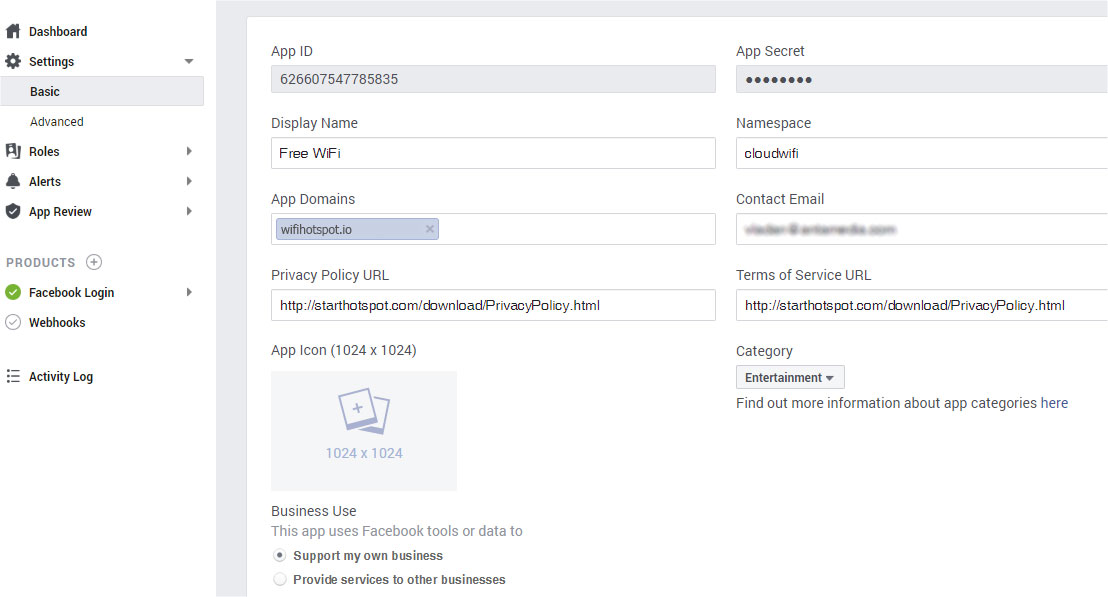 Facebook Like and Share & Check-in I Start Hotspot Cloud WiFi software