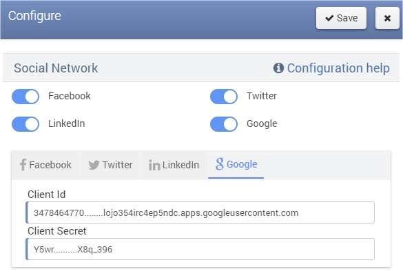 Instructions for Creating Facebook, Google, Twitter and LinkedIn Login Apps