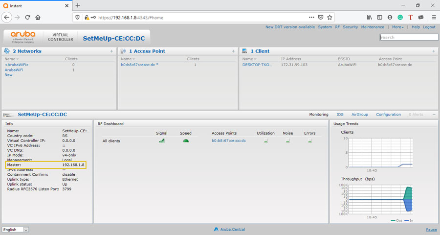 mac address for aruba access points