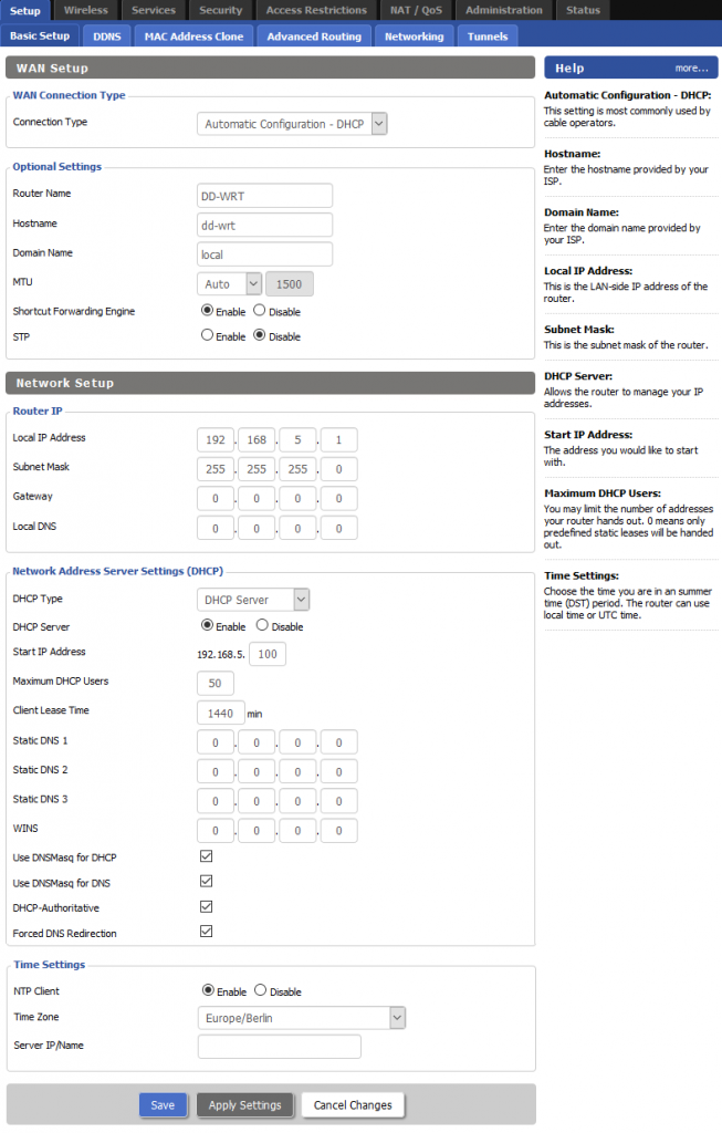 wan port assignment dd wrt